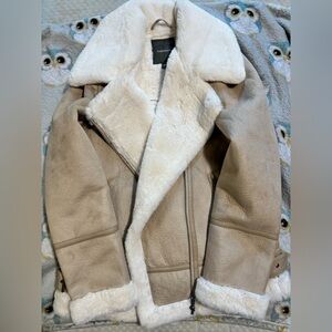 Maurice’s Faux Suede Shearling Trim Coat